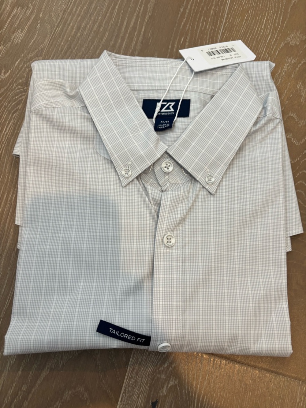 ALL NWT Long Sleeve Cutter & Buck Windowpane Check Button-Down Shirt - Picture 6 of 6